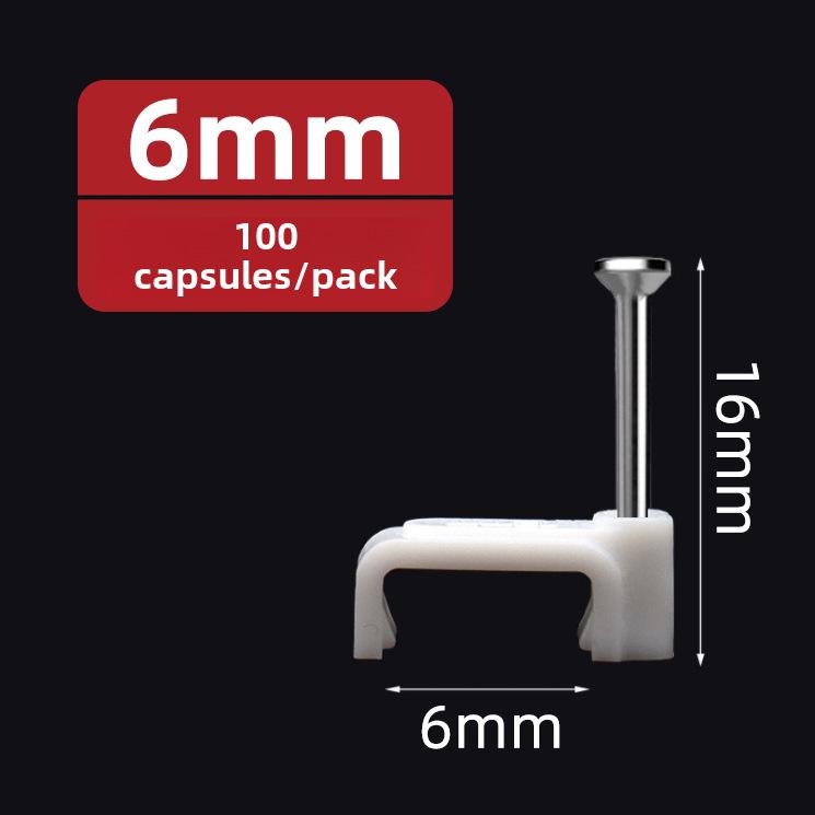 Clous en acier, fils et serre-câbles (4-50mm) - Pinces carrées et rondes en plastique/nylon