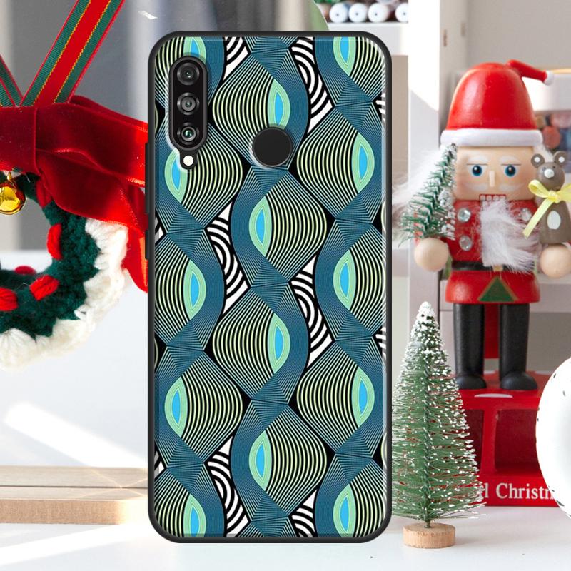 African Wax Pattern Fabric For Huawei Nova 7i 8i 11i 12i 12s Y73 Y70 Y90 Y60 Y72 Y61 Y91 9 10 SE P30 Pro P40 Lite Case