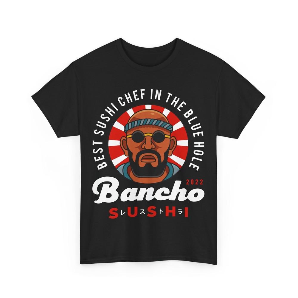 

Bancho Sushi Emblem Unisex T-Shirt. Dave The Diver Video Game. Japanese Food. 4XL