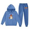 Kids Halloween Hoodie Set with Graphic Print Pullover Sweatshirt and Matching Pants Comfortable Casual Outfit for Boys and Girls