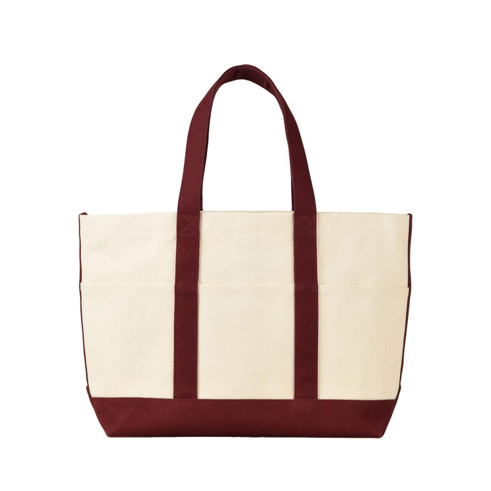 Thefreccia Primo Canvas Tote Bag Ivory Wine