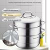 SUPOR 28cm 304 Stainless Steel Multi-Stove Steamer with Glass Lid