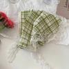 Multicolor Lace Hair Scarf French Pastoral Style Crochet Triangle Headscarf  Spring Outing