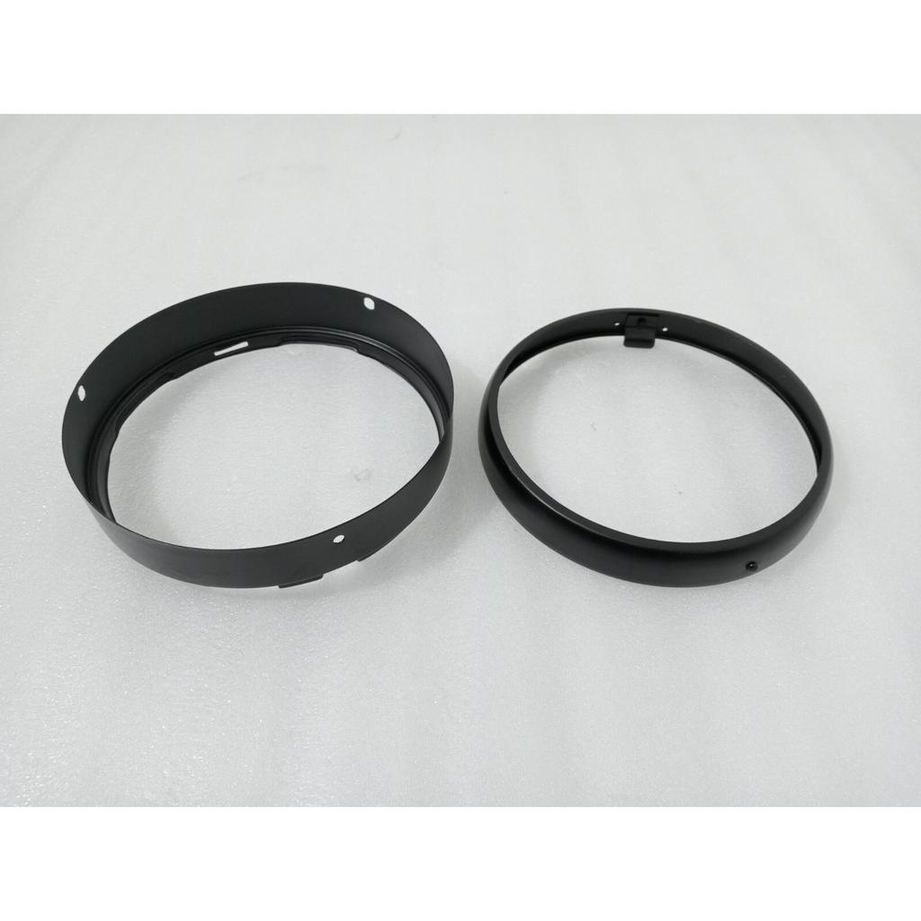 Royal Enfield Head Light Inner Outer Rim Black Steel |Fit For