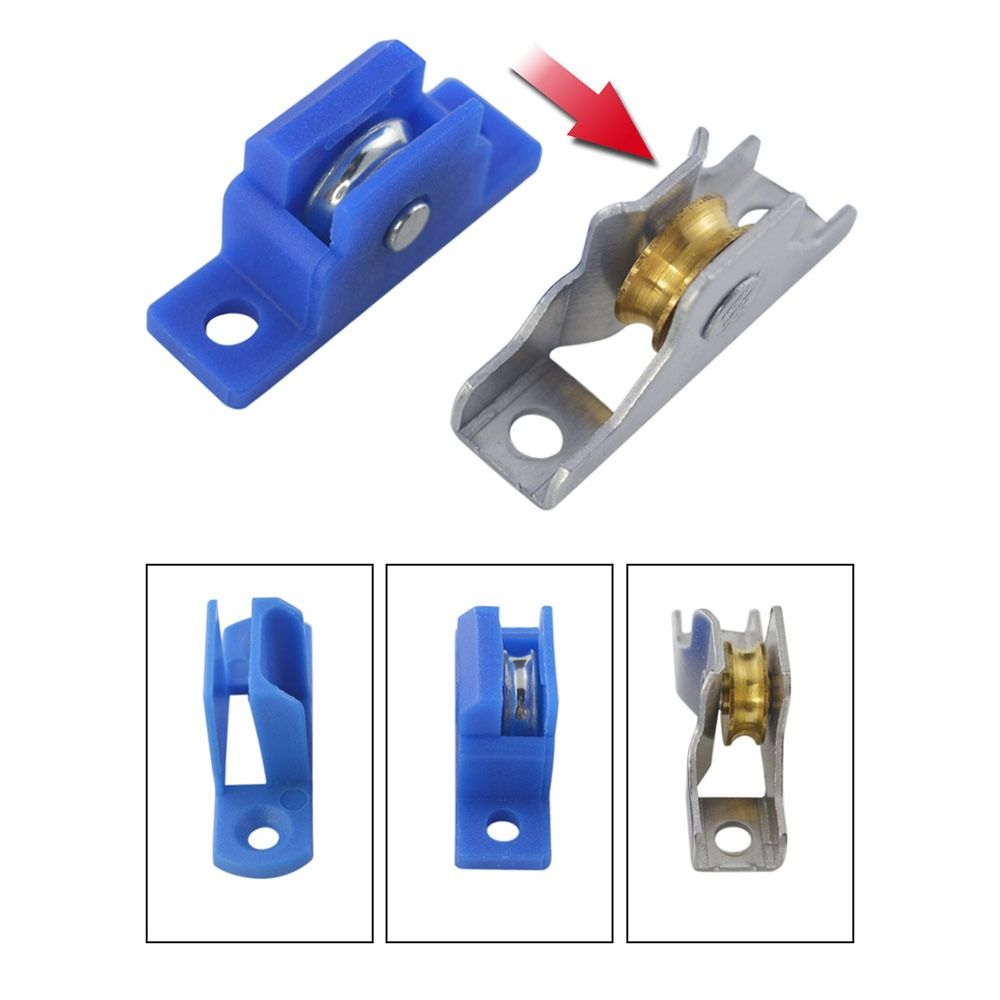 2pcs Professional Aluminum Alloy Screen Roller Kit 11mm Durable Screen Door Pulleys Replacement Parts Mute Wheel Window Screen