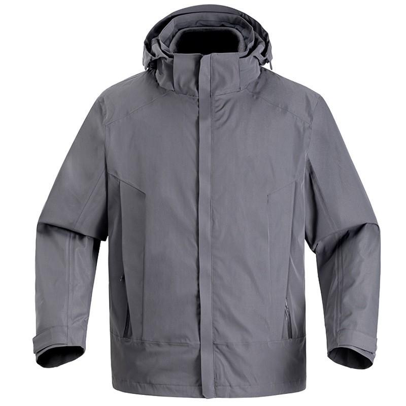 

Storm Men s Assault Soft Shell Suit Three-in-one Detachable Two-piece Waterproof Outdoor Hiking Cold Clothing L серый