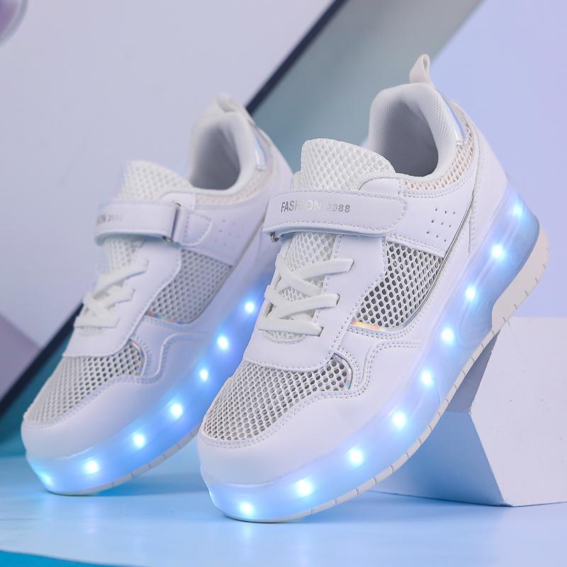 Summer Kid's Luminous Sneaker Rubbing Shoes Children's Shoes Charging Lamp Shoes Kids Glowing Sneakers