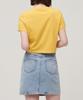 MUSINSA STANDARD WOMAN [Cooltandard] Women'S Crew Neck Crop T-Shirt [Mellow Yellow]