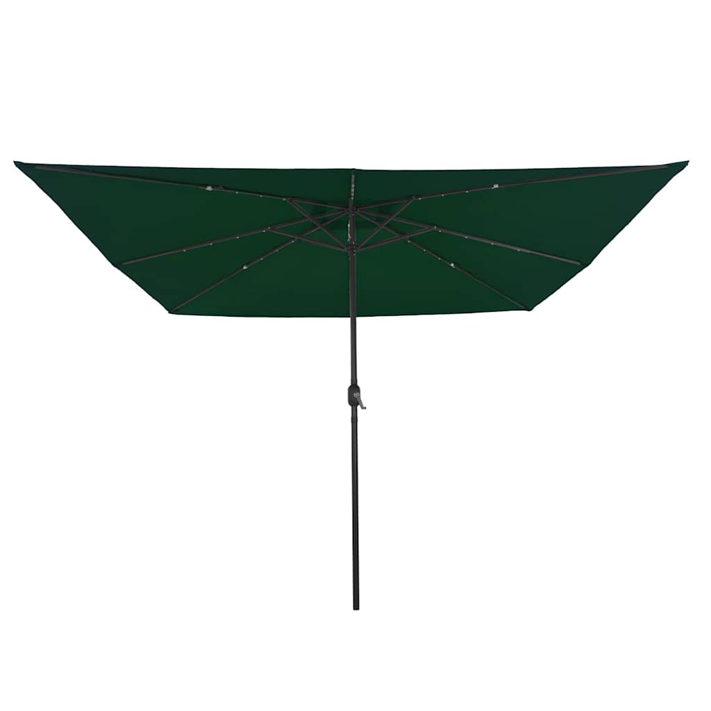 Garden Sun Umbrella Green 295 x 295 x 245 cm Polyester and Steel