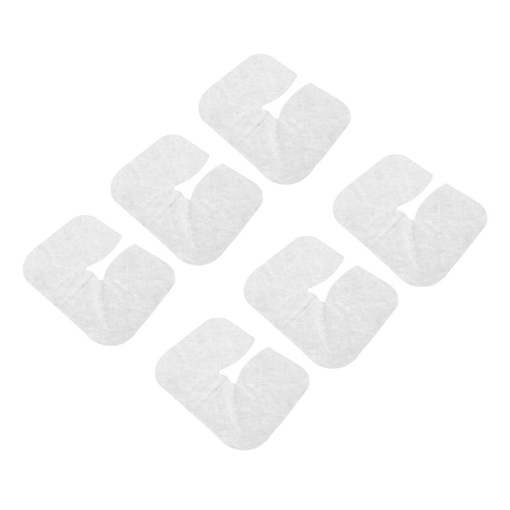 100pcs Disposable Face Rest Cover U Shaped Hollow Breathable Nonwoven Massage Face Rest Cover for SPA Clubs Baths