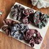 Retro Plaid Scrunchies for Women - College Style Hair Ties & Headbands