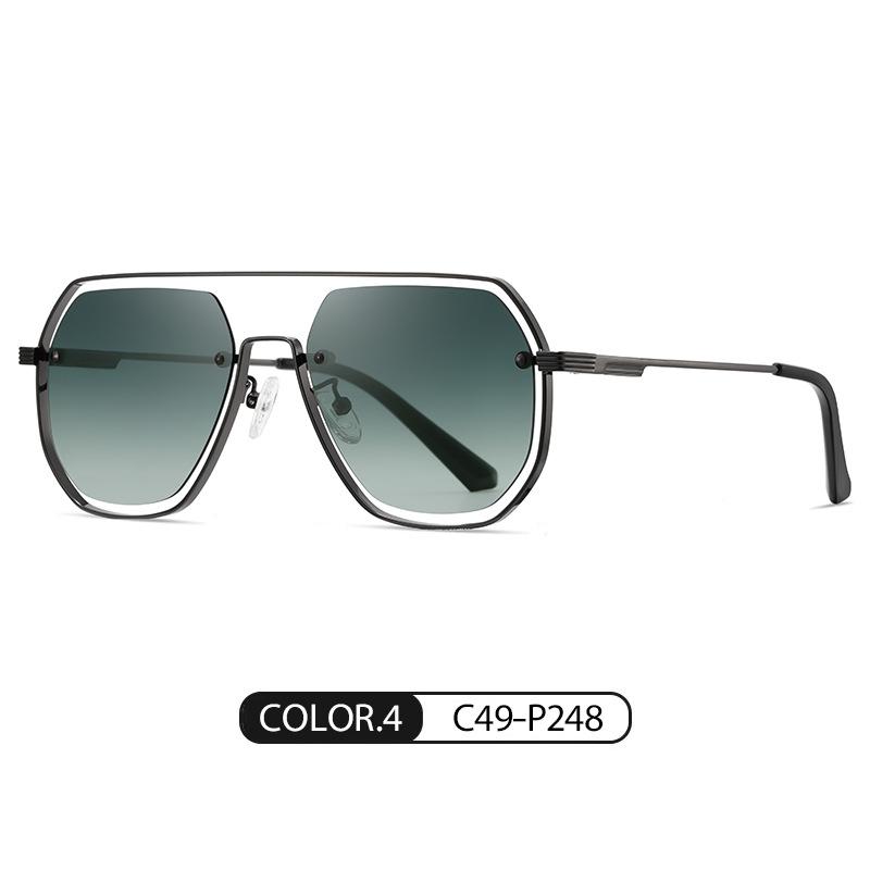 New Metal Polarized Sunglasses JS8575Outdoor Sun Protection Driving Sunglasses Fashionable Men's Square Frame Sunglasses