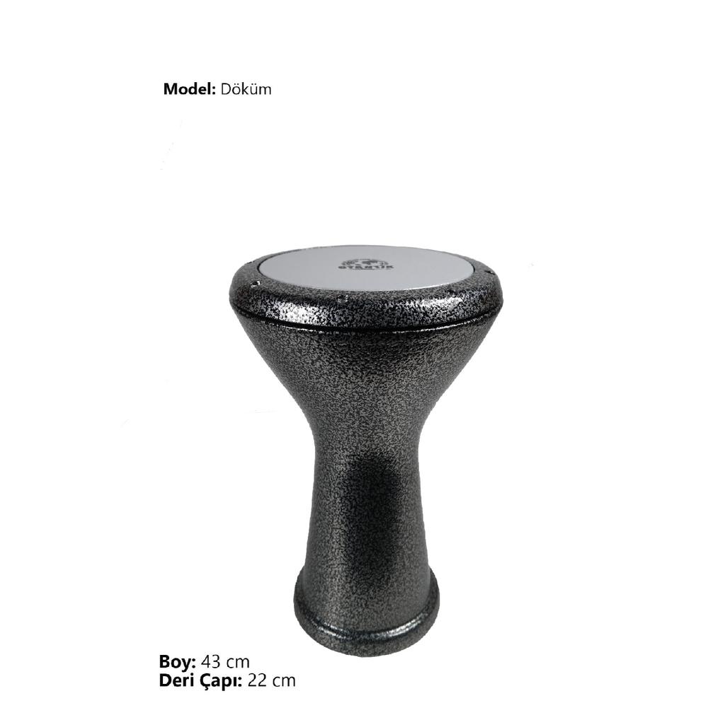 Hazara Casting Grey-black Static Painted Forged Darbuka (drum, Doumbek, Percussion)