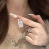 Xiaohongshu Douyin popular safe brand necklace French temperament full diamond transshipment temperament exquisite collarbone chain