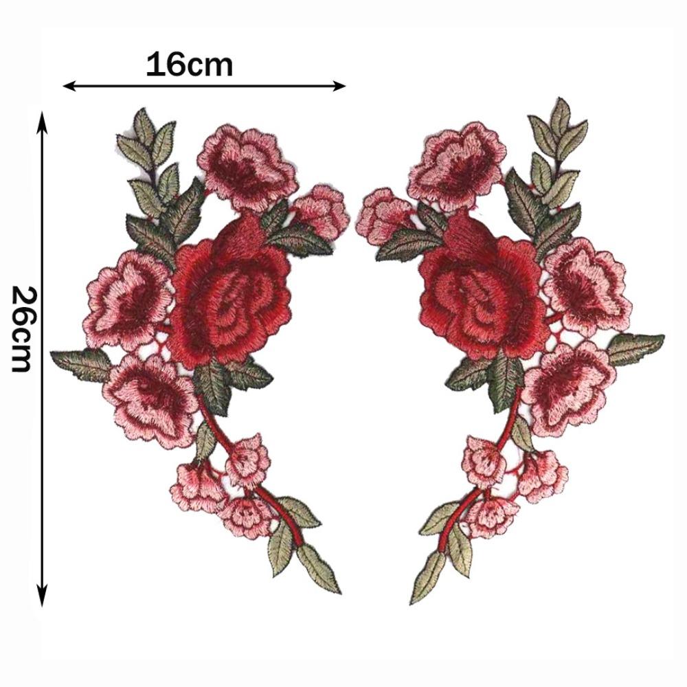 Floral Embroidery Flower Patch Multicolor Sew on Patch Fashion Elegant Sewing Accessories