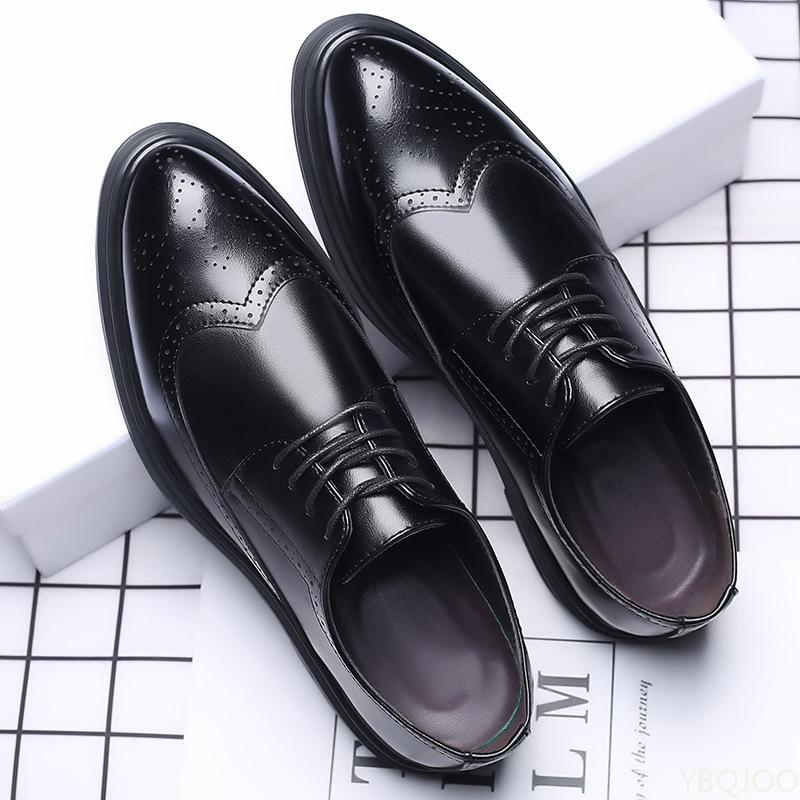 

Men s Blok formal Shoes New Business Casual footwear British formal leather shoes Low cut breathable Male shoes Zapatos Mujer 47