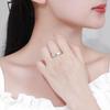 Ring Men's Sterling Silver Moissanite Diamond Ring Wedding Ring Couple Ring Wedding Simple Silver Plated 18K Platinum One Piece