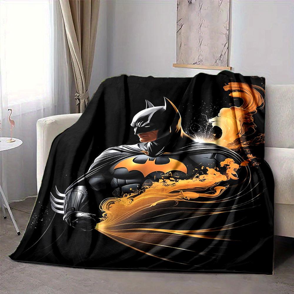 1 stuks Batman, Superhelden Deken Lichtgewicht Flanellen Plaid Voor Bank, Bed, Reizen, Kamperen, Woonkamer, Kantoor, Bank, Stoel, En Bed