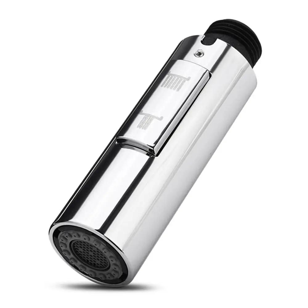 Universal G1/2 Pull-out Type Faucet Nozzle Kitchen Sink Shower Nozzle Sprayer Silver Black Water Saving Aerator Replacement Tap