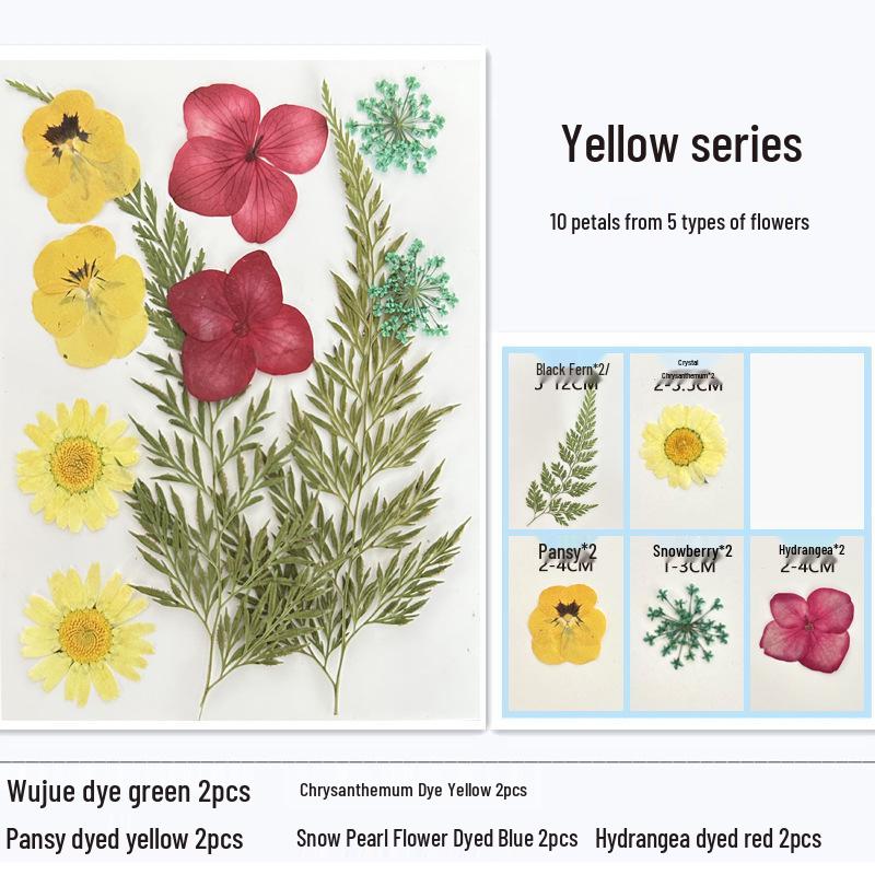 Handmade Resin Pressed Flower Bookmark DIY Kit: Transparent Specimen Stickers & Dried Flowers for Students