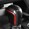 2Pcs Carbon Fiber Car Gear Shift Knob Cover Lever Stick Head For Toyota Corolla 2019-2025 Camry 2018-2025 Car Accessories Trim