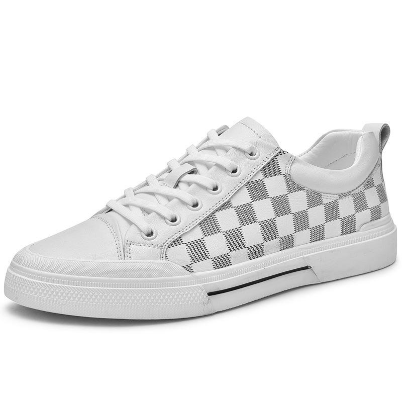 Top Layer Leather Men's Shoes New Men's Casual Shoes Men's Versatile Fashionable Shoes Summer Thin Breathable Easy Wear Borad Shoe