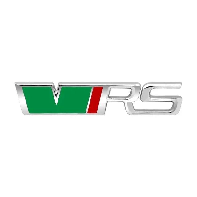 AAABV1 3D Metal Logo VRS Badge Car Trunk Front Grill Emblem For Skoda Fabia 1 MK1 Octavia 2 3 4 A7 A5 Superb RS VRS Sticker Accessories
