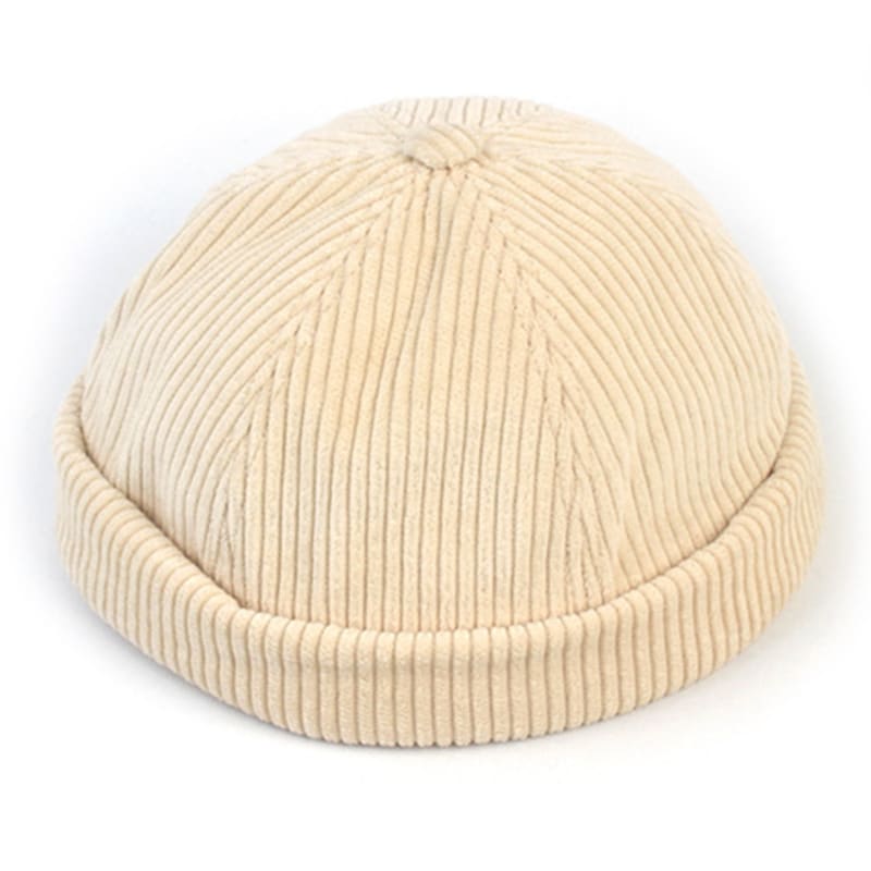 

Универсальная химия Вельветовая шапка-бини цвета слоновой кости Шапка-бини FREE