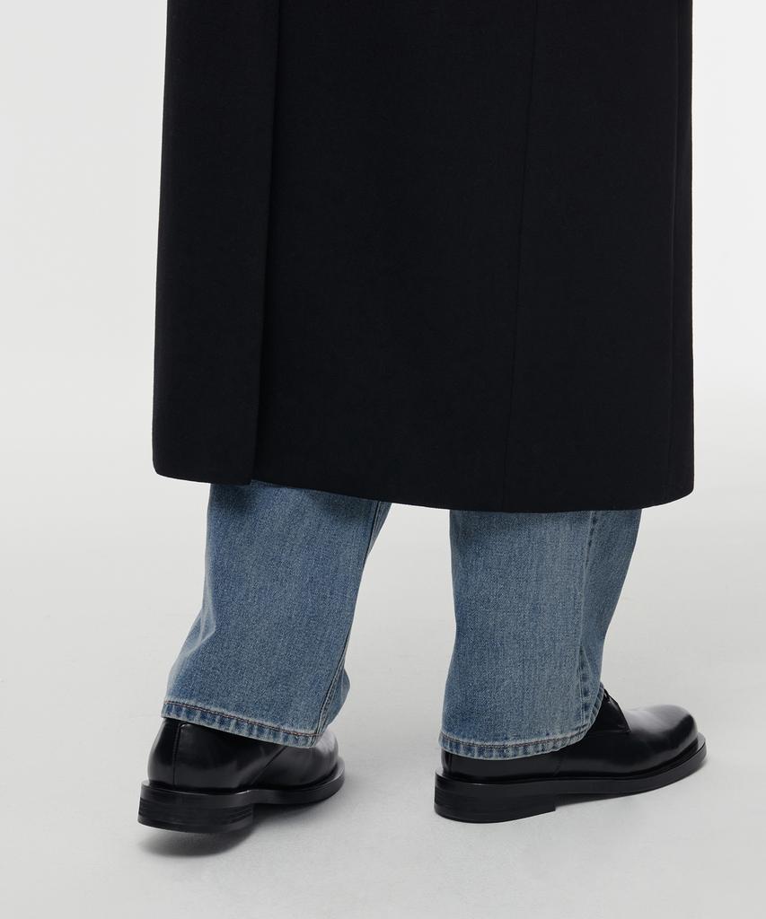 Musinsa Standard Wool Blend Big Daddy Double Maxi Coat [Black]
