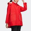 Adidas Logo Graphic Hooded Long Sleeve Jacket Women Outerwear Light-Scarlet HZ2995