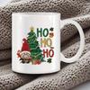 Cozy Xmas Themed Coffee Mug Christmas Tree Drawing Ceramic Mugs Santa Snowman Breakfast Cups Ho Ho Ho Cup Festive Gift Drinkware