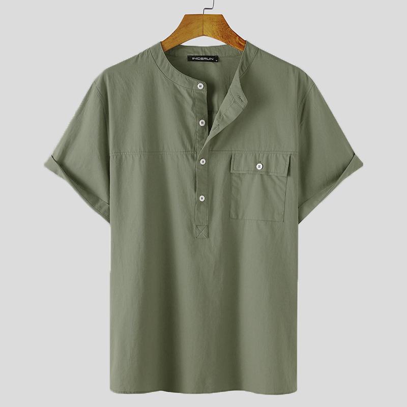 Shirts Casual Loose Tops Henley Shirt 