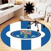 FC Porto Printed Round Rug Carpet Chair Rug Area Rug Entryway Doormats,for Office Chair Living Room Bedroom Kitchen Room.