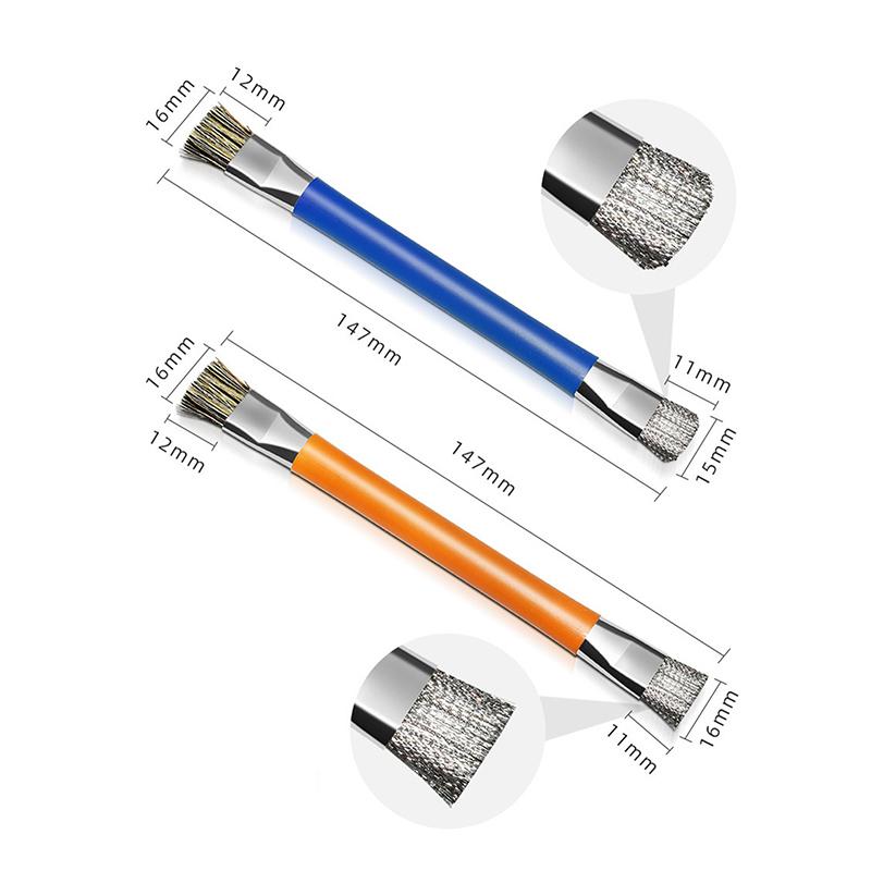 1Pcs ESD Anti-Static Two-Sided Brush, Tough Cleaning Brush for Cell Phone Motherboard Repair and Maintenance