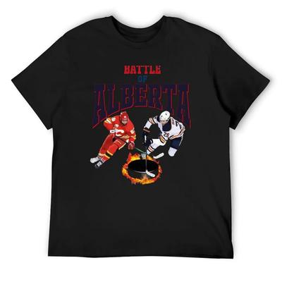 Battle Of Alberta Hockey T-Shirt Anime Tshirt Gifts for Boyfriend Designer Shirts Luxury T-shirt Men Clothings