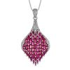 Set Of Necklaces Earrings Jewelry Colorful Red Corundum Fashionable High-end Accessories Light Luxury Women's Items Batch Shipment
