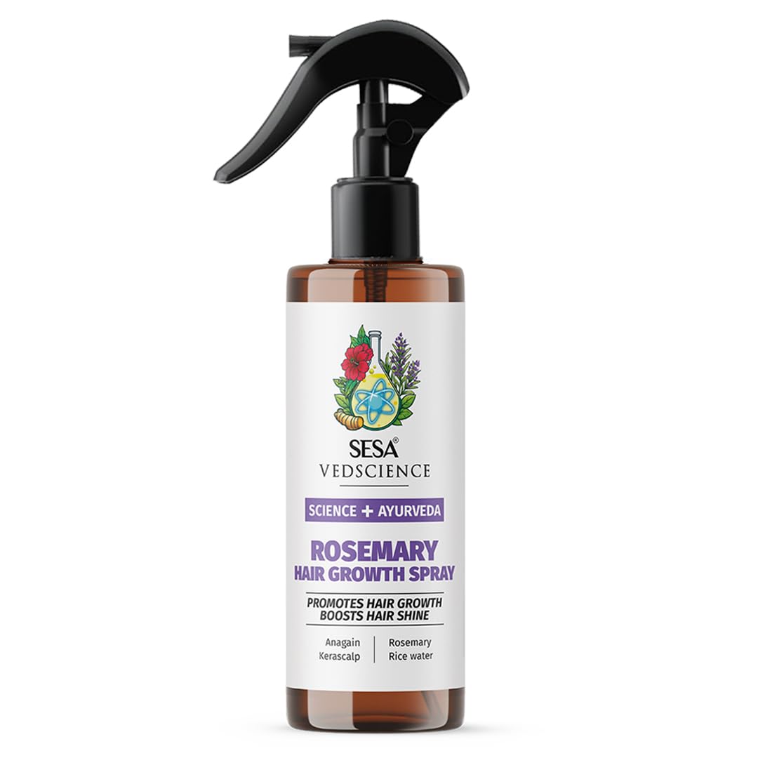 Sesa Rosemary Hair Growth Spray with 100% Natural Rosemary Extract, Anagain, Kerascalp 200ml For Hair Growth | Hair Thickness | 100% Natural Extrac