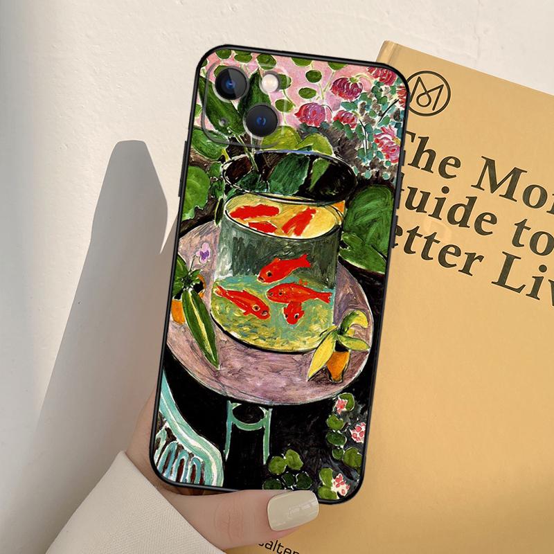 Custodia per Telefono con Pittura Artistica di Henri Matisse per iPhone 17 16 15 14 13 12 11 Pro Max mini XR 16e 15 16 Plus 17 Air Copertura Completa