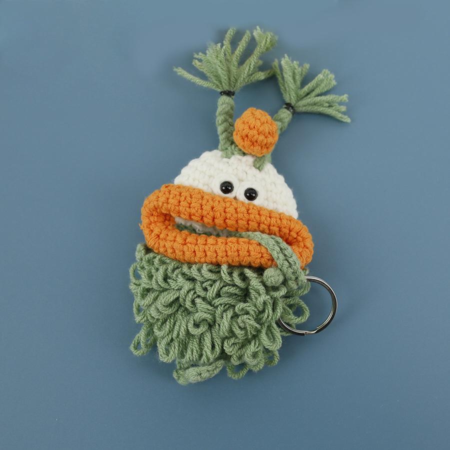 Lustige Häkel-Schlüsselanhänger Stricken Niedliche Wurstmund-Puppe Schlüsselhalter Nützliche Gestrickte Aufbewahrungstasche Schlüsselanhänger Für Autoschlüssel Großhandel