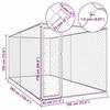 VidaXL Chenil d'Extérieur pour Chiens Enclos Cage Chiots Animaux Extérieur 145025