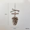 NUCHI Christmas Pine Cone String Ornaments & Wooden Bell Wind Chimes Decorations