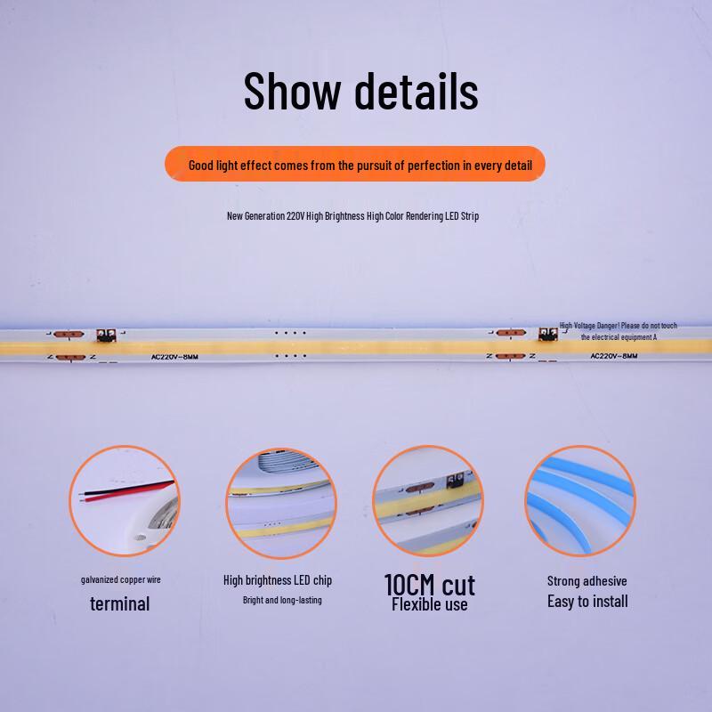 OEING Self-Adhesive COB LED Strip Light