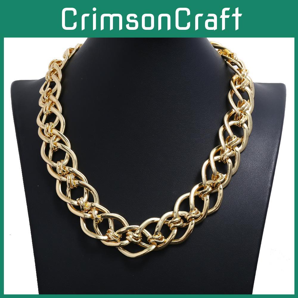 Chain Collar Metal Necklace Geometric Style For Chic Outfits Jewelry Gift