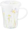 Yamaka Shoten CELEC "Chamiel Teamate" Heat-Resistant Glass Mug (with Tea Strainer), Saffron, CY14-GT57