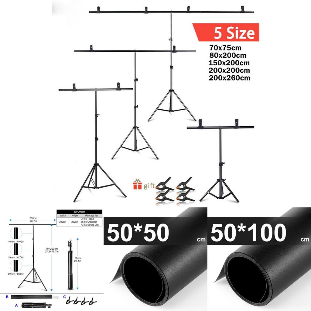 Tshape Background Stand Adjustable Telescopic Backdrop Stand Studio Video Live