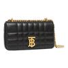 Burberry TB Logo Stepp-Leder Crossbody-Tasche, Schwarz Goldene Beschläge, Lässige Kettenschulter-Handtasche für Damen 80594921