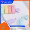Creative Bear-Shaped Mini Highlighter Set - Colorful Glitter Markers for Study Notes