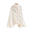 Spring Summer Baby Hooded Cloak Bath Towel Four Layers Crepe Children Hooded Gauze Wear Cotton Cloak
