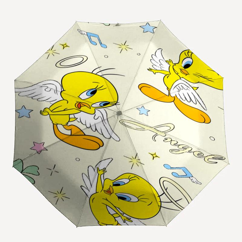 1pc Tweety2 Umbrella, Sun Protection, And UV Shielding. It Has Eight Sturdy Ribs for Outdoor Use And Perfect Gift