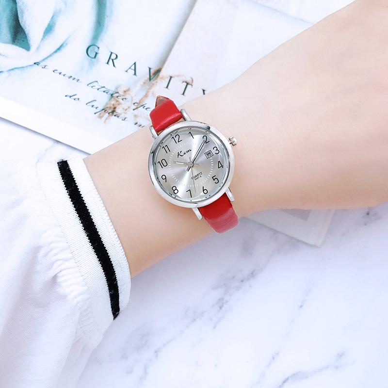 Simple Waterproof Quartz Watch for Girls: Luminous, Time & Calendar Display, Perfect for Primary To High School Students
